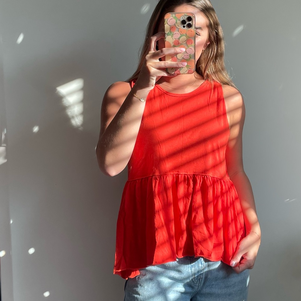 Free People Ruffle Hem tank